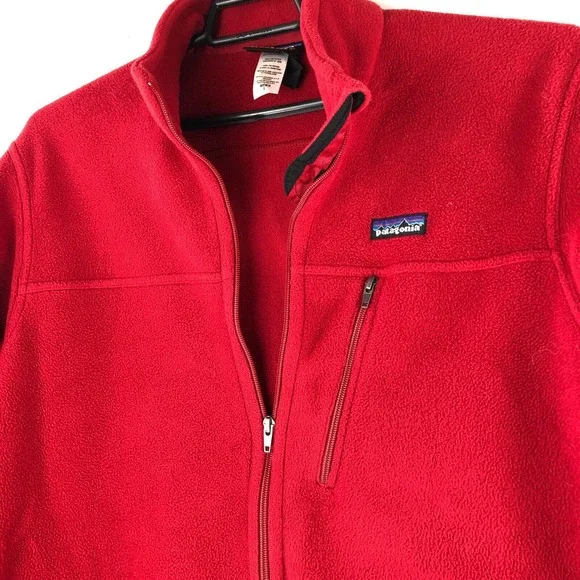 Patagonia Simple Synchilla Fleece Jacket Full Zip Red Men's Size Large - Picture 4 of 11